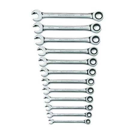 WRENCH SET OPEN END RATCH MET 12 PT 12 P